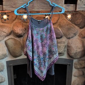 Lily White Purple and Gray Camisole